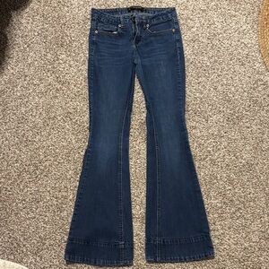 Midnight Blue Flare Jeans with Subtle Stretch